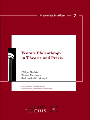 cover image of Venture Philanthropy in Theorie und Praxis